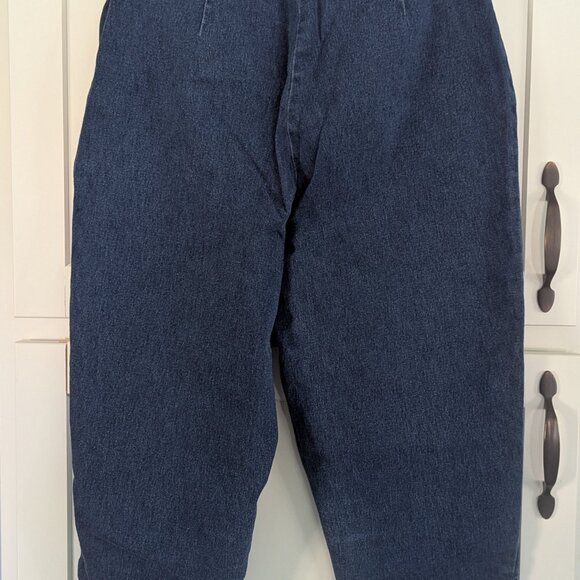 Vintage Express Bleus High-Waisted Capri Jeans  Side Zip, Pleated Front - Picture 2 of 7
